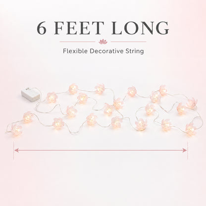 Lotus Shaped LED String Lights - 6FT