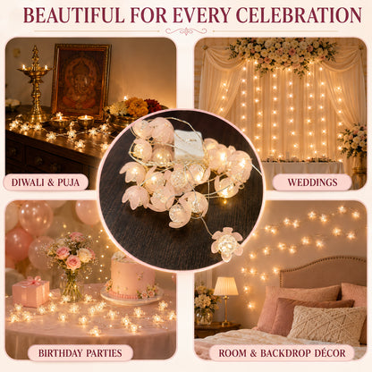 Lotus Shaped LED String Lights - 6FT