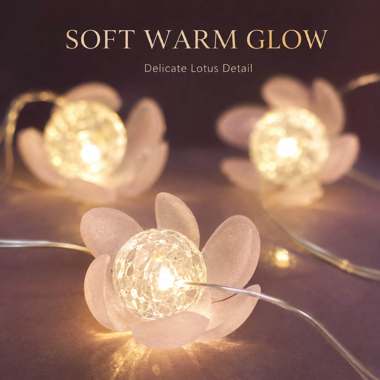 Lotus Shaped LED String Lights - 6FT