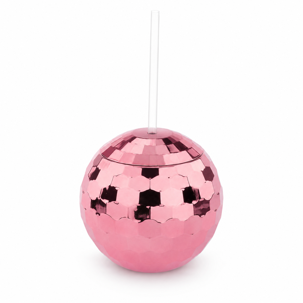 Disco Ball Cocktail Drinking Cups Pink - 1PC
