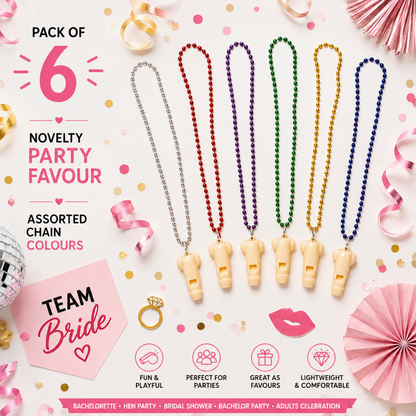 Pecker Whistle Necklace - 6PC