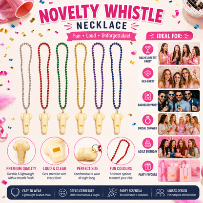 Pecker Whistle Necklace - 6PC