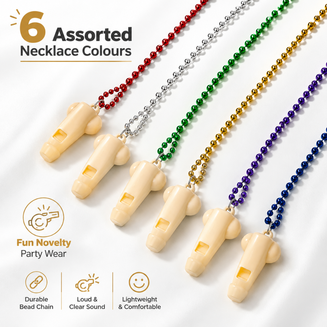 Pecker Whistle Necklace - 6PC