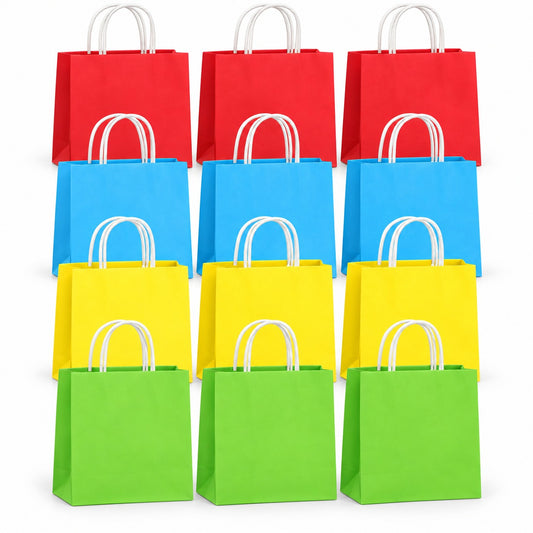 Paper Bags Multicolor - Pack of 12