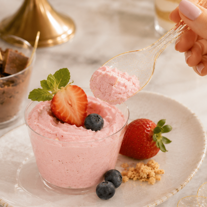 Gold Powder Plastic Spoons - 20PC