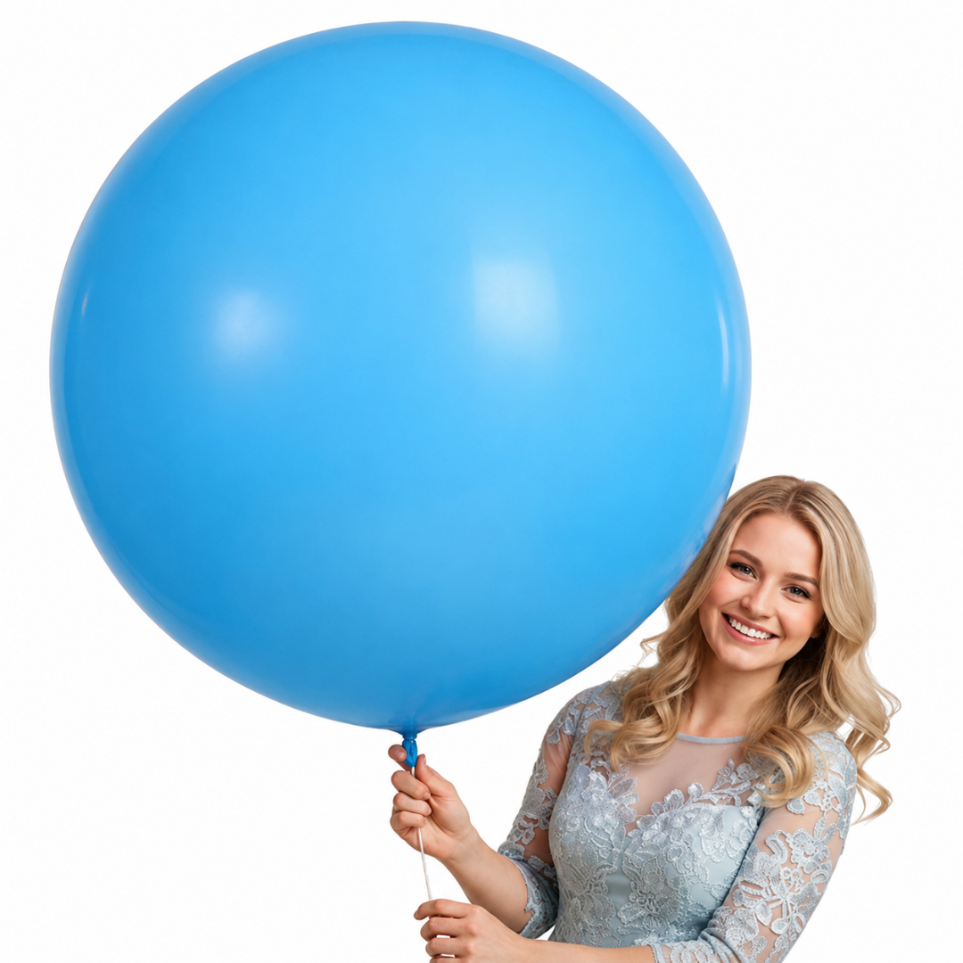 Sky Blue Bladder Balloons - 36 inches