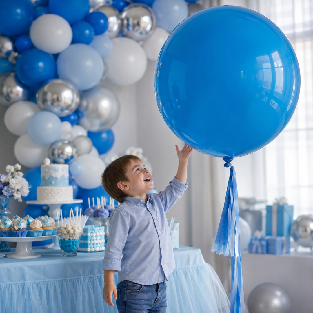 Sky Blue Bladder Balloons - 36 inches