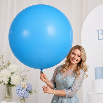 Sky Blue Bladder Balloons - 36 inches