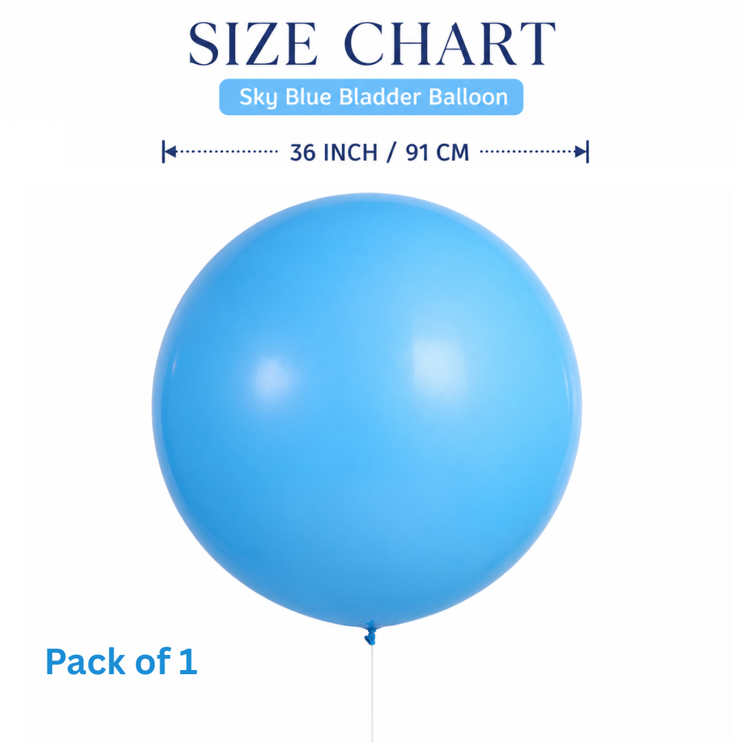 Sky Blue Bladder Balloons - 36 inches