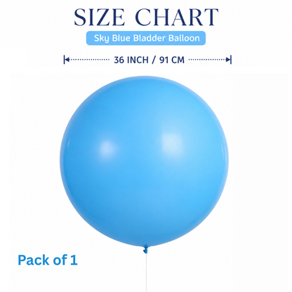 Sky Blue Bladder Balloons - 36 inches