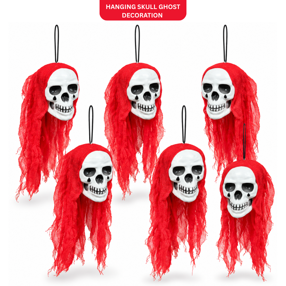Hanging Skull Little Flying Ghost Decoration  - 5FT