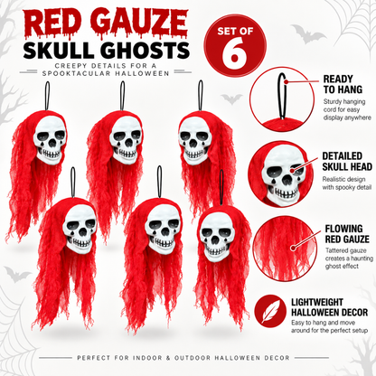 Hanging Skull Little Flying Ghost Decoration  - 5FT