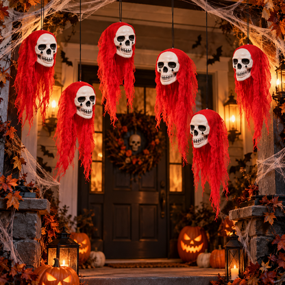Hanging Skull Little Flying Ghost Decoration  - 5FT