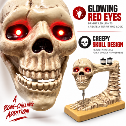 Skull Head Sewing Machine Halloween Prop with Light & Sound