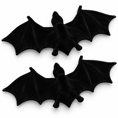 Fake Wild Black Bat Halloween Decorations - 2PC | Spooky Bat Props for Wall, Table & Haunted House Décor