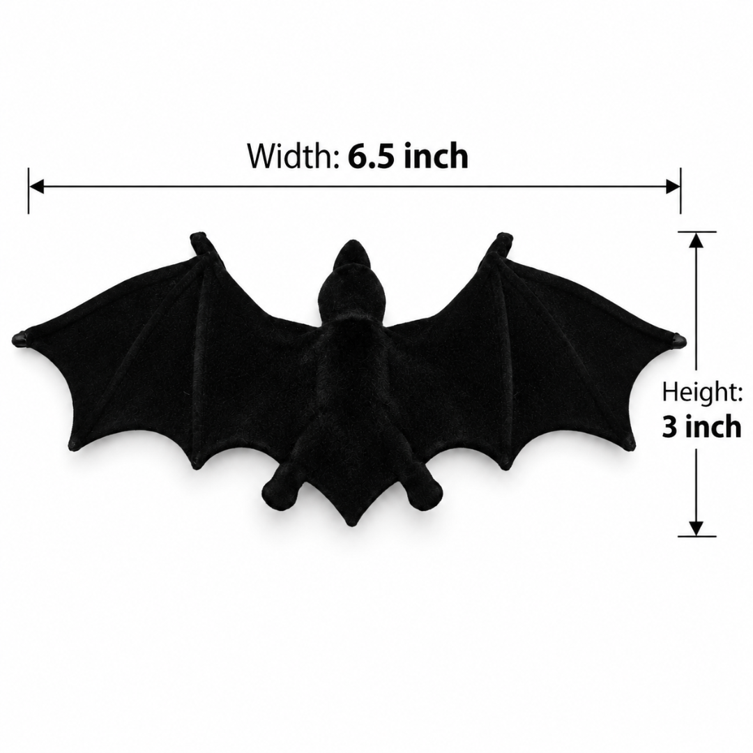 Fake Wild Black Bat Halloween Decorations - 2PC | Spooky Bat Props for Wall, Table & Haunted House Décor