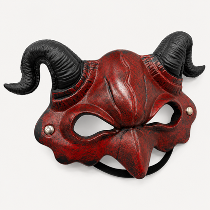 Dracula Mask Red Half for Adults / Kids