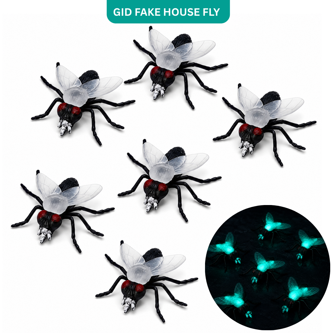 Fake House Fly Glow in Dark - 6PC