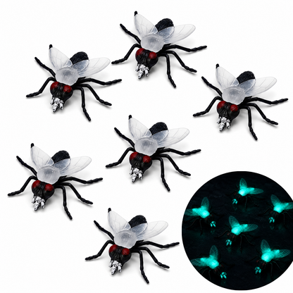 Fake House Fly Glow in Dark - 6PC