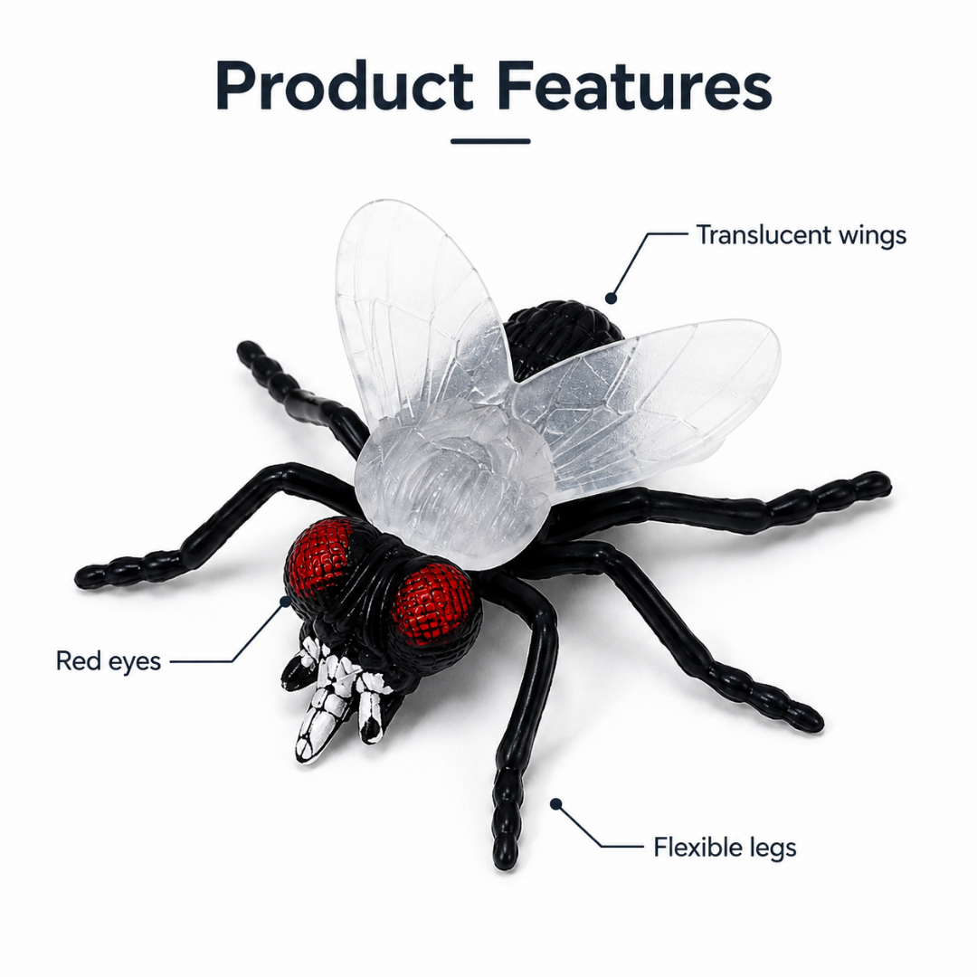 Fake House Fly Glow in Dark - 6PC