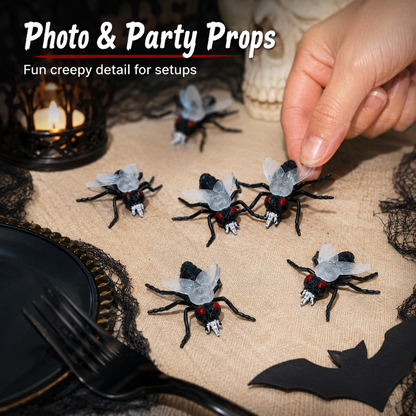 Fake House Fly Glow in Dark - 6PC