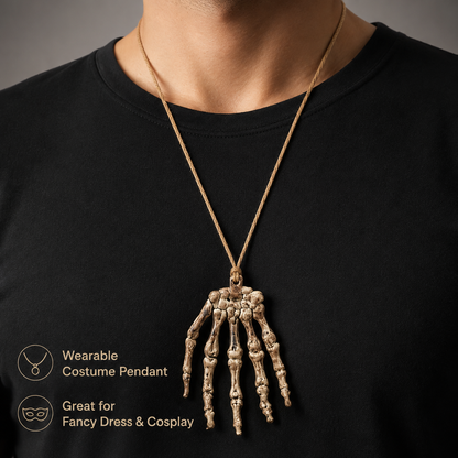 Skeleton Bone Hand Necklace - 1PC