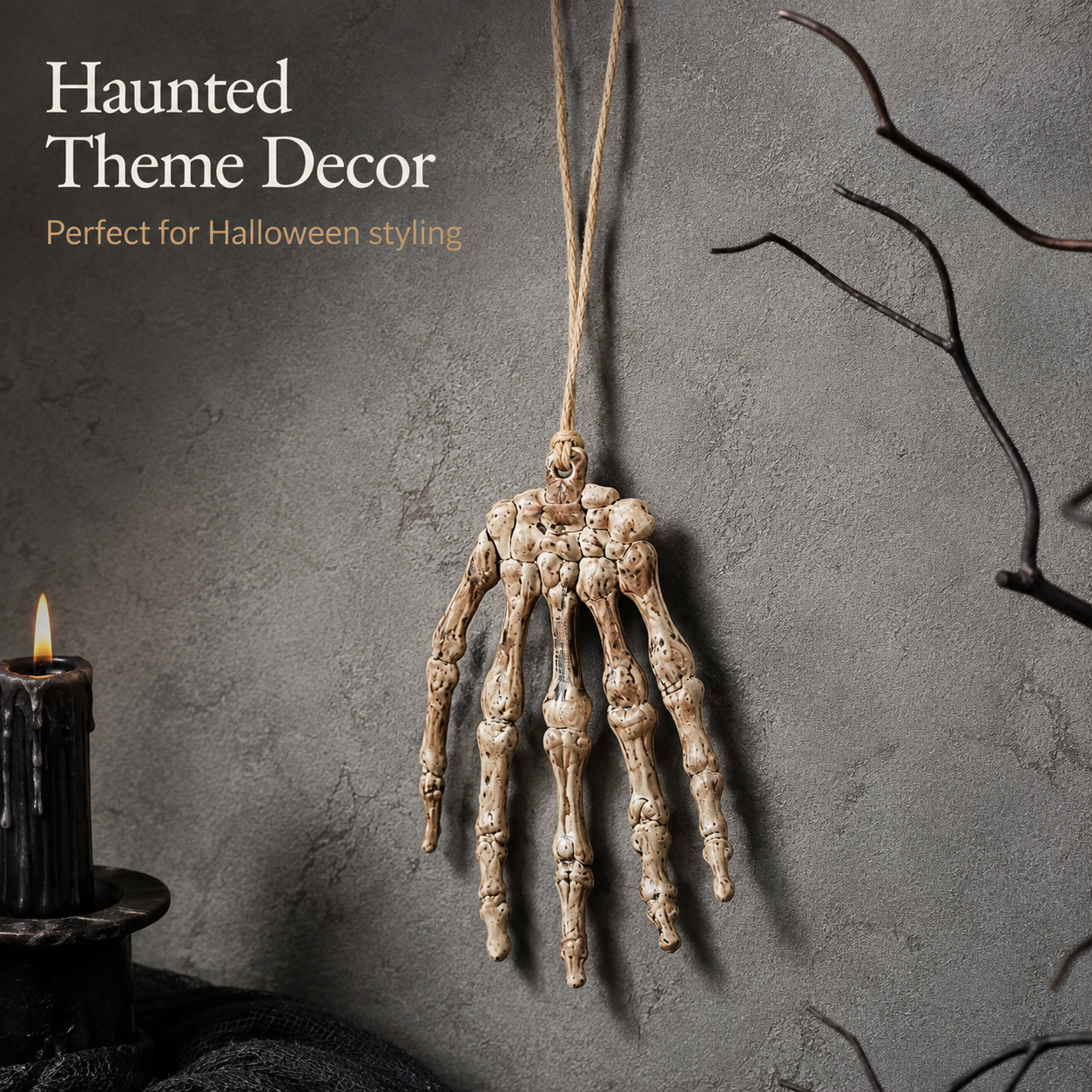 Skeleton Bone Hand Necklace - 1PC