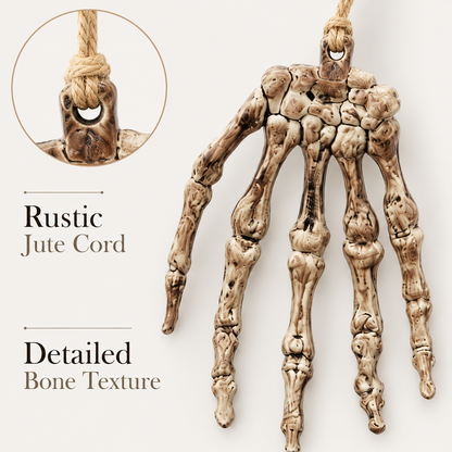 Skeleton Bone Hand Necklace - 1PC