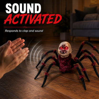 Light Up Spider Ghost Decoration with Walking Legs