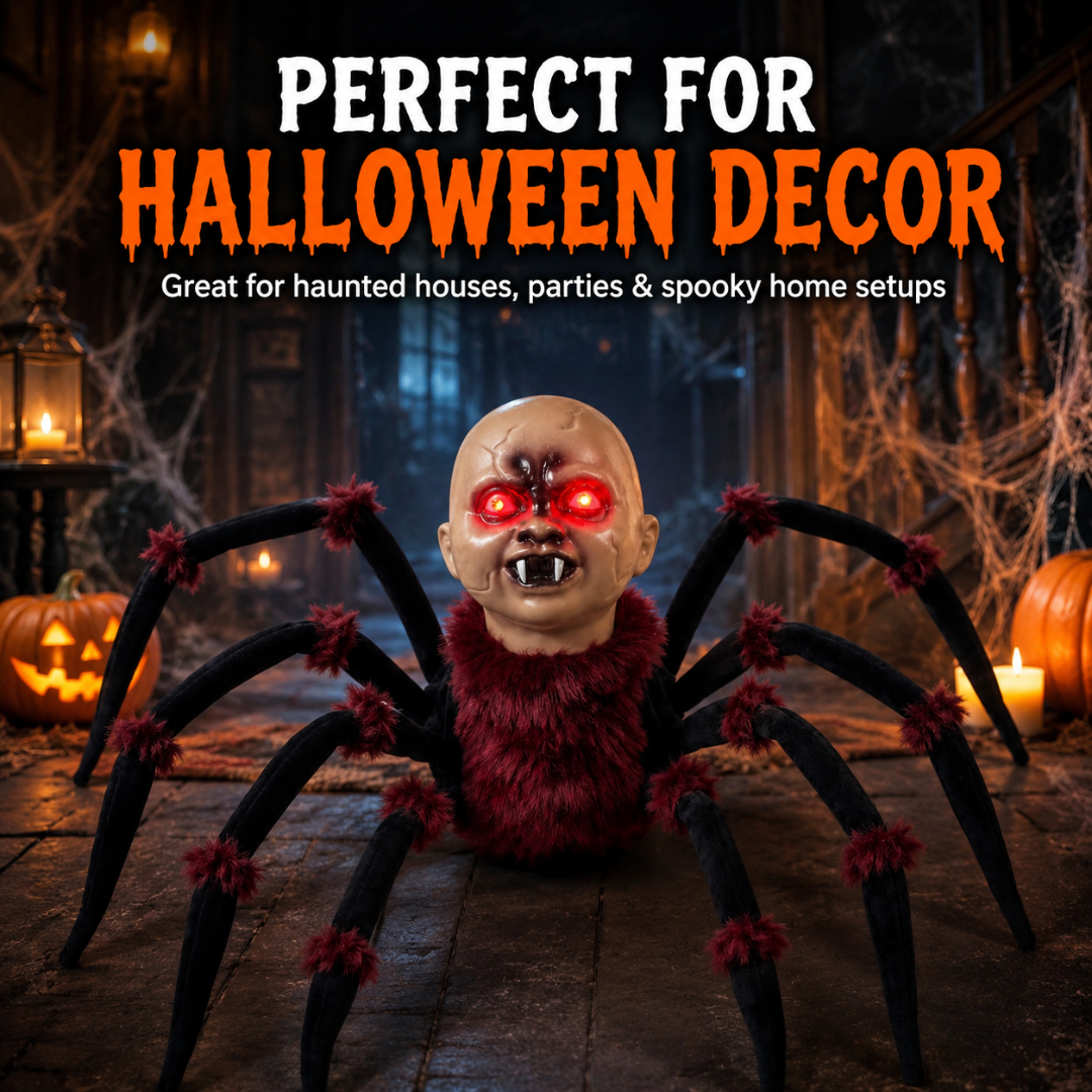 Light Up Spider Ghost Decoration with Walking Legs
