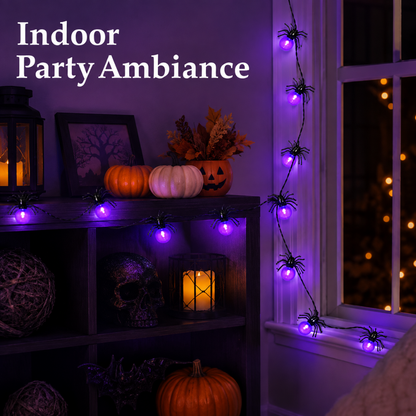 Spider Shaped LED String Light Garland - 8FT