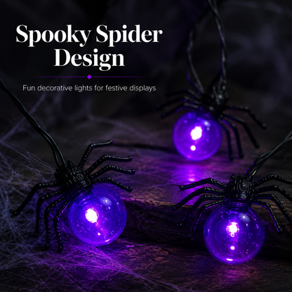 Spider Shaped LED String Light Garland - 8FT