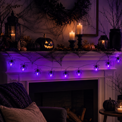 Spider Shaped LED String Light Garland - 8FT