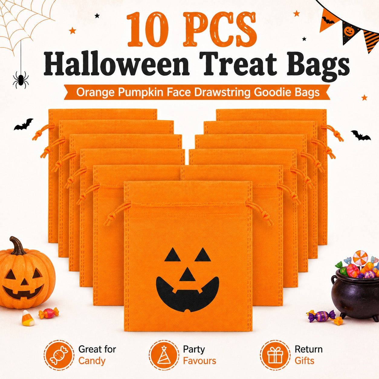 Halloween Treat Bags - 10PC