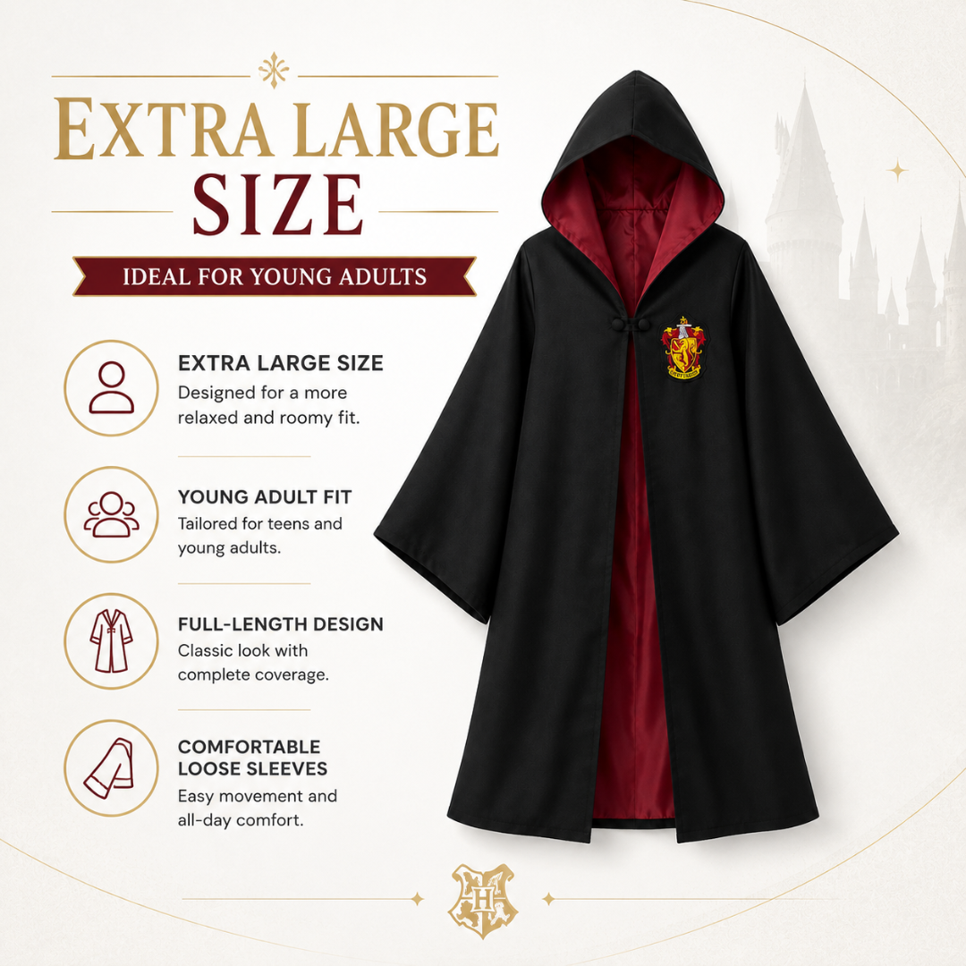Harry Potter Robe Large Size for Young Adults - 1PC