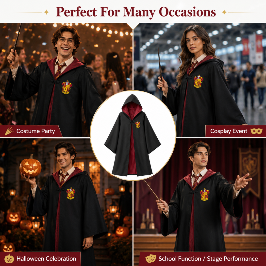 Harry Potter Robe Large Size for Young Adults - 1PC