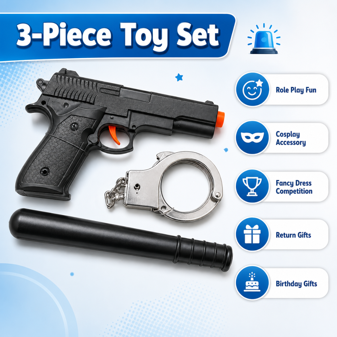 Police Toy Set for Kids | Blaster, Handcuffs & Baton
