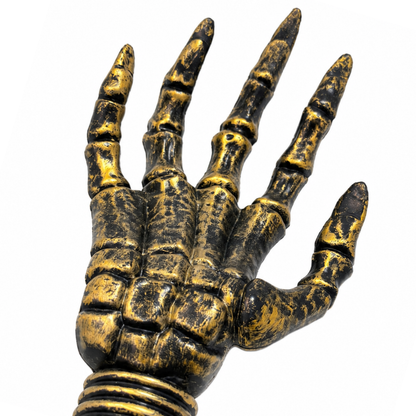 Antique Gold Skeleton Hand Wand Prop for Halloween - 1PC
