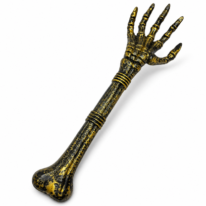 Antique Gold Skeleton Hand Wand Prop for Halloween - 1PC