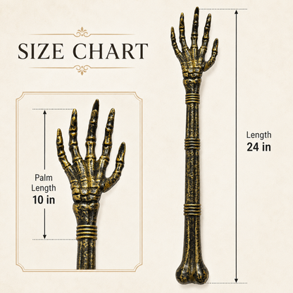 Antique Gold Skeleton Hand Wand Prop for Halloween - 1PC