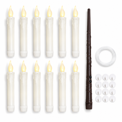 Harry Potter Magical Floating Candles with Electric Wand - 12 Candles