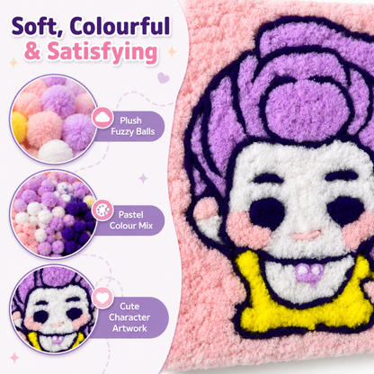 DIY Sticky Cotton K-POP Rumi Pom Pom Art Kit | Wanna Party - Image 9