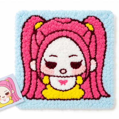 DIY Sticky Cotton K-POP Mira Pom Pom Art Kit | Wanna Party - Image 2