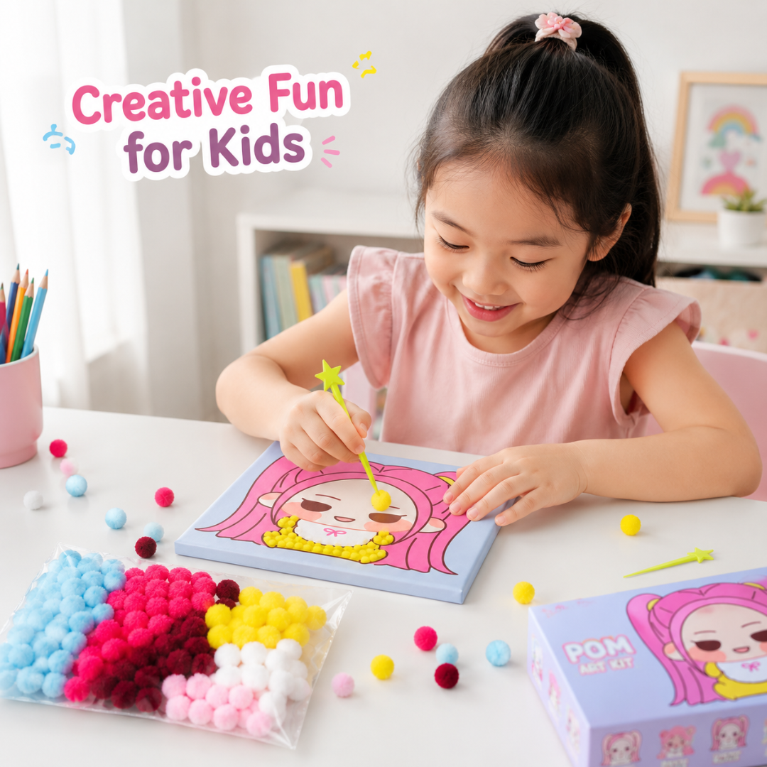 DIY Sticky Cotton K-POP Mira Pom Pom Art Kit | Wanna Party - Image 7