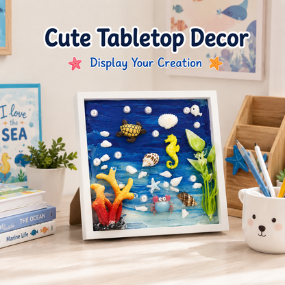 Decoden Clay DIY Frame - Seahorse & Underwater Art Kit | Wanna Party - Image 10