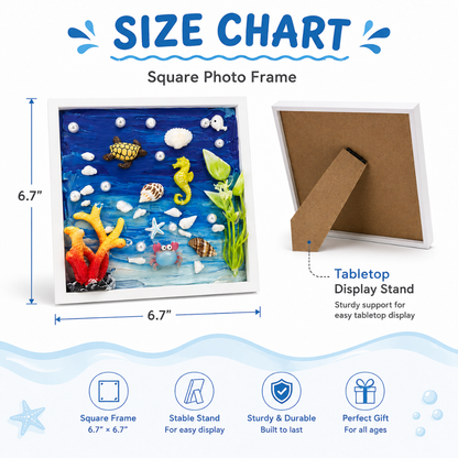 Decoden Clay DIY Frame - Seahorse & Underwater Art Kit | Wanna Party - Image 4