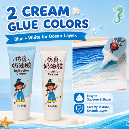 Decoden Clay DIY Frame - Seahorse & Underwater Art Kit | Wanna Party - Image 6