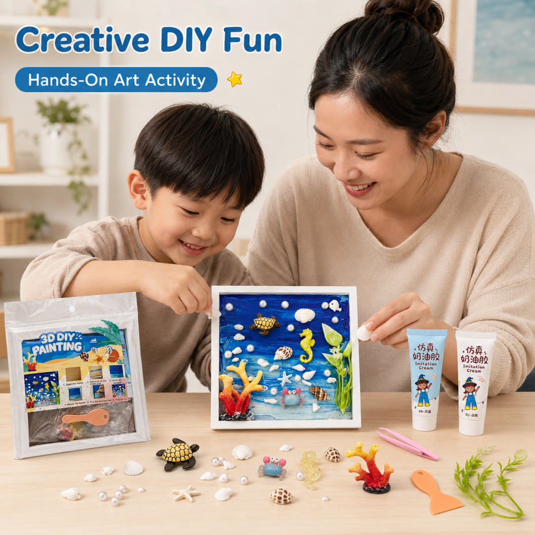 Decoden Clay DIY Frame - Seahorse & Underwater Art Kit | Wanna Party - Image 9