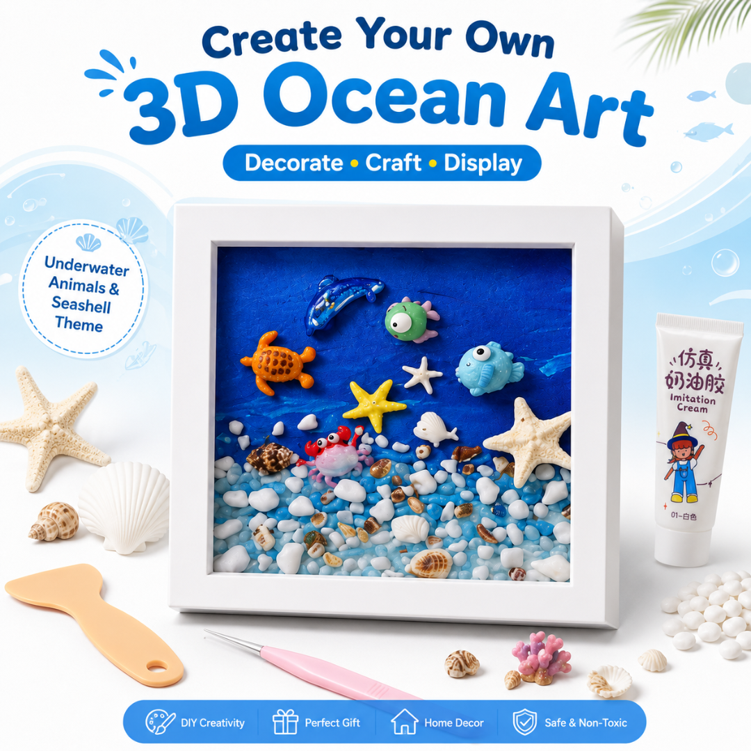 Decoden Clay DIY Art Kit - Starwish Underwater Frame | Wanna Party - Image 3