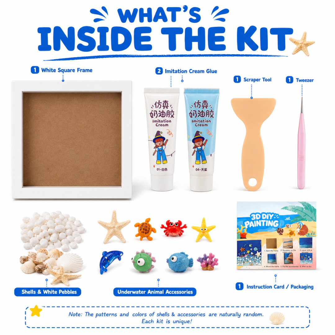 Decoden Clay DIY Art Kit - Starwish Underwater Frame | Wanna Party - Image 4
